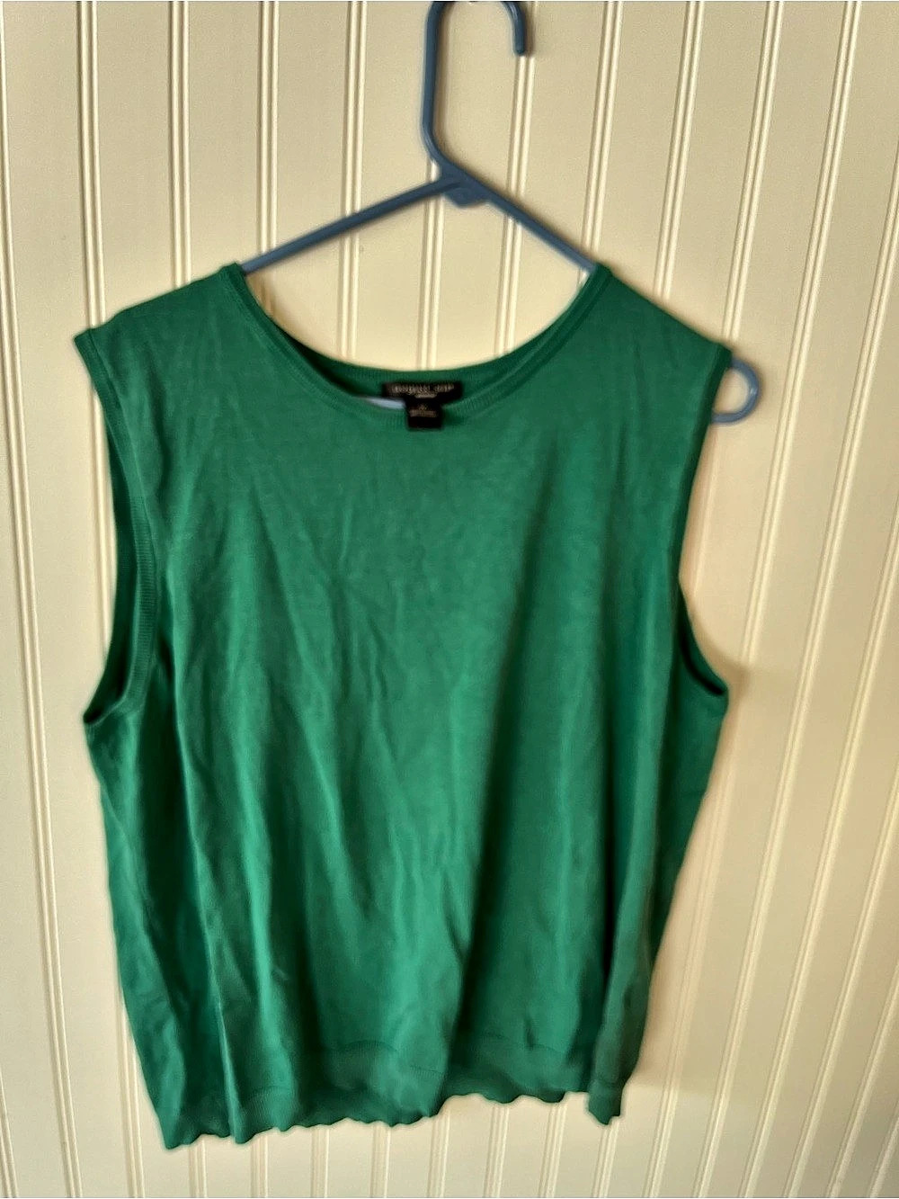 August Silk Green Silk Tank Top Size Medium Like New
